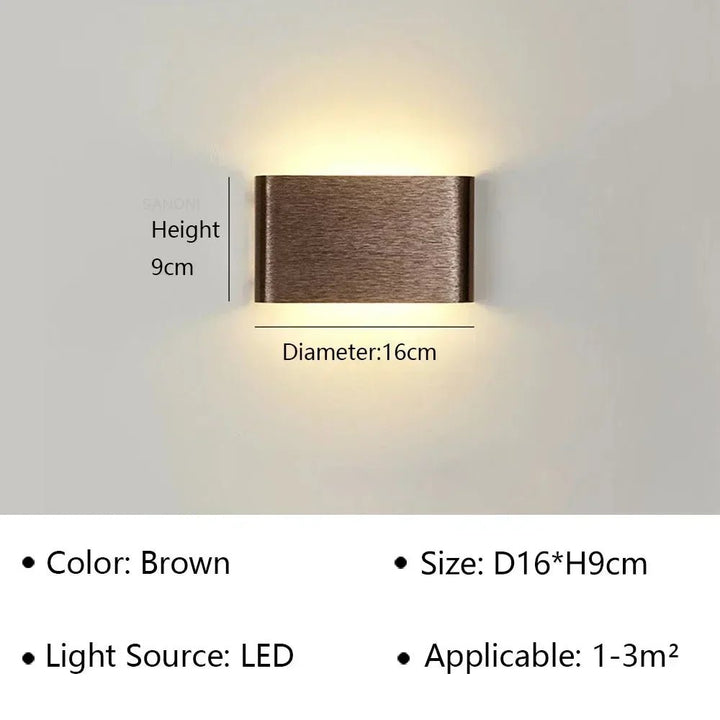 Velloraco Modern LED Wall Lamp | Stylish Design | Warm White Light for Bedroom, Hallway &amp; Bathroom - Velloraco