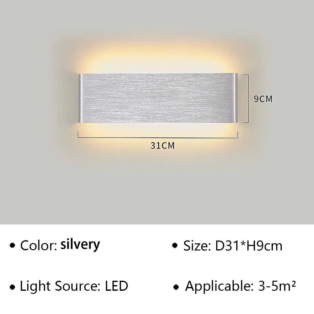 Velloraco Modern LED Wall Lamp | Stylish Design | Warm White Light for Bedroom, Hallway &amp; Bathroom - Velloraco