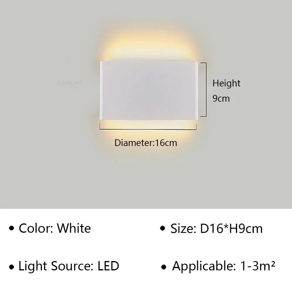 Velloraco Modern LED Wall Lamp | Stylish Design | Warm White Light for Bedroom, Hallway & Bathroom - Velloraco