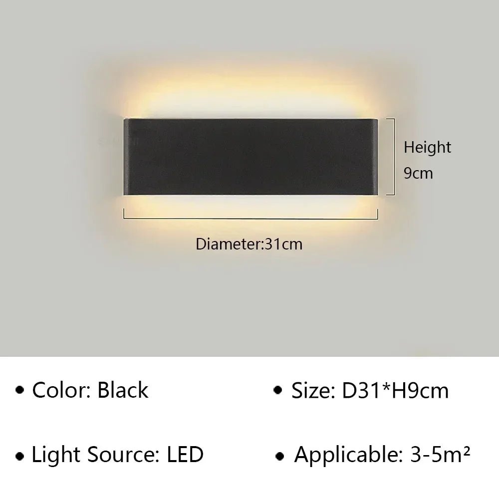Velloraco Modern LED Wall Lamp | Stylish Design | Warm White Light for Bedroom, Hallway &amp; Bathroom - Velloraco