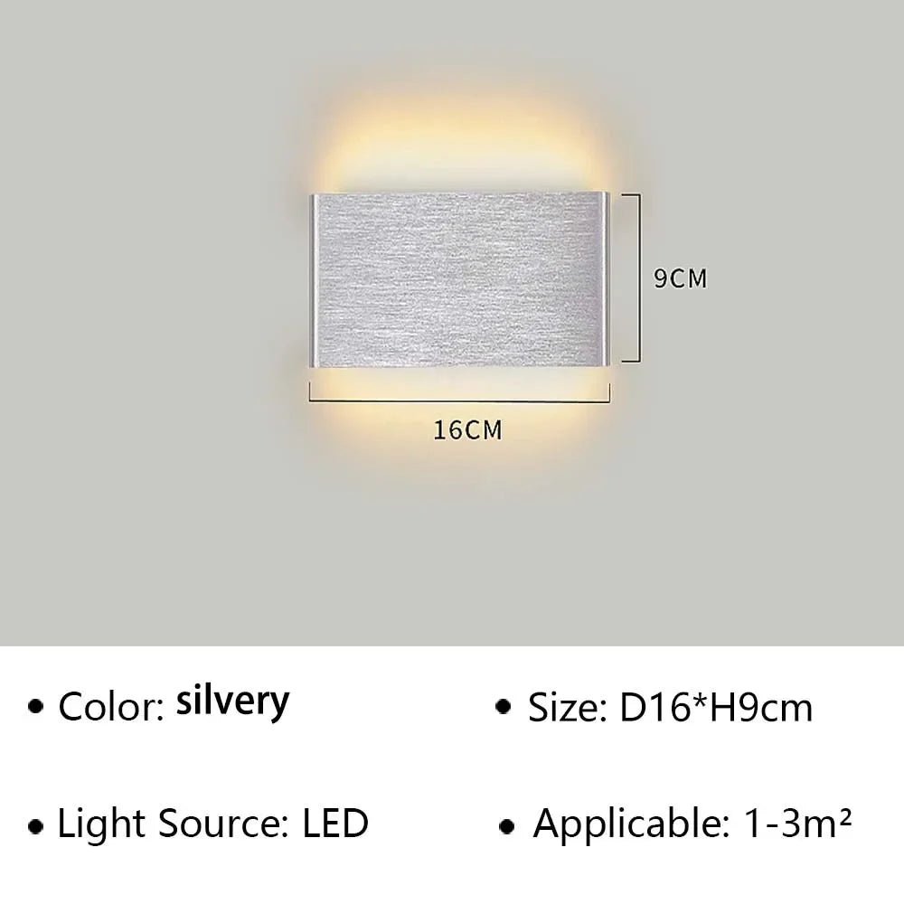 Velloraco Modern LED Wall Lamp | Stylish Design | Warm White Light for Bedroom, Hallway &amp; Bathroom - Velloraco