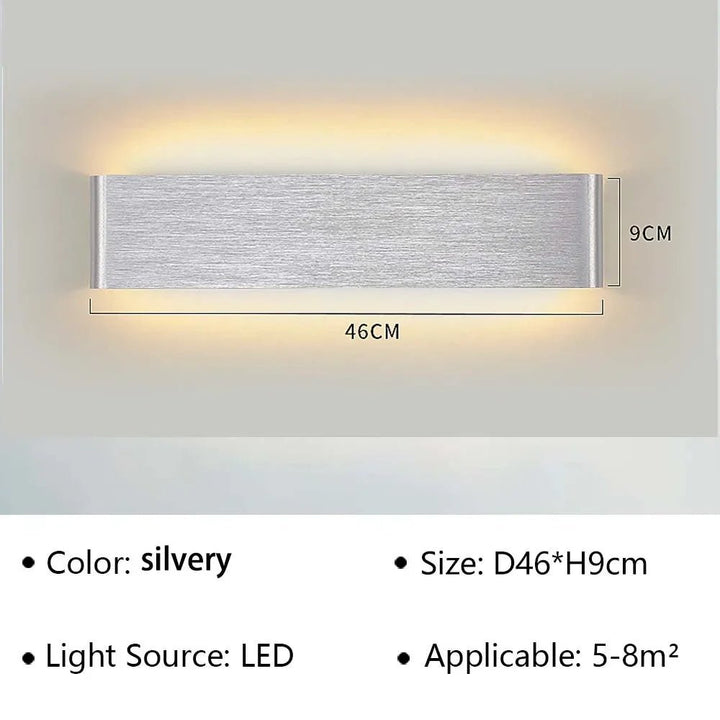 Velloraco Modern LED Wall Lamp | Stylish Design | Warm White Light for Bedroom, Hallway &amp; Bathroom - Velloraco