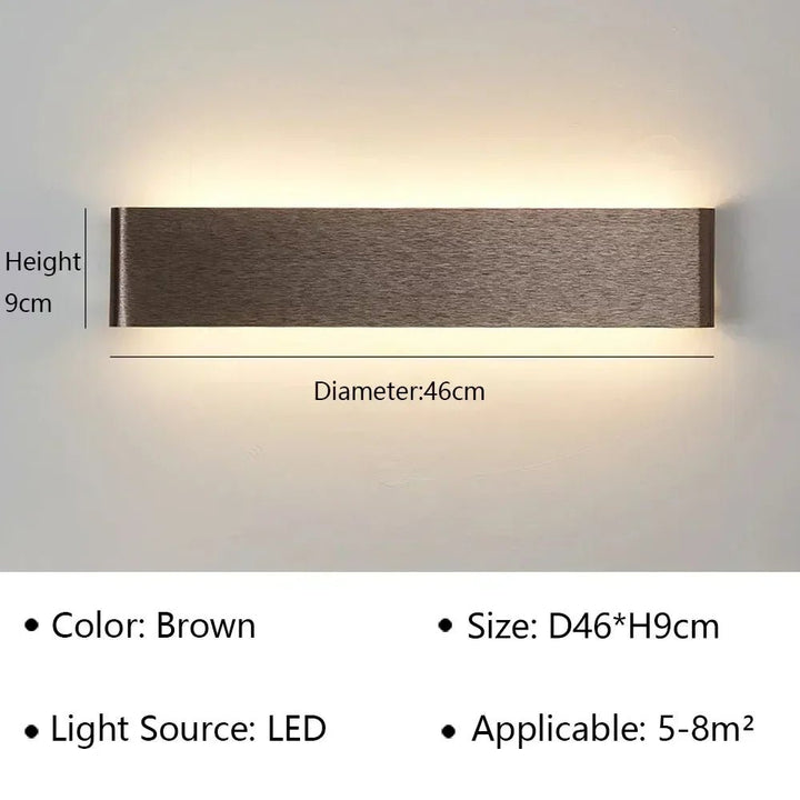 Velloraco Modern LED Wall Lamp | Stylish Design | Warm White Light for Bedroom, Hallway &amp; Bathroom - Velloraco