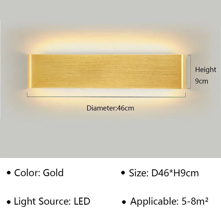 Velloraco Modern LED Wall Lamp | Stylish Design | Warm White Light for Bedroom, Hallway &amp; Bathroom - Velloraco