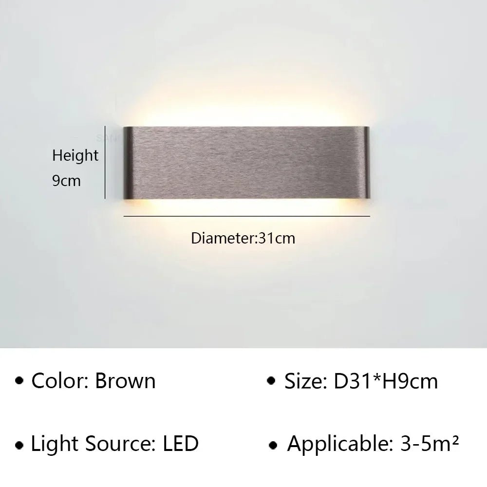 Velloraco Modern LED Wall Lamp | Stylish Design | Warm White Light for Bedroom, Hallway &amp; Bathroom - Velloraco
