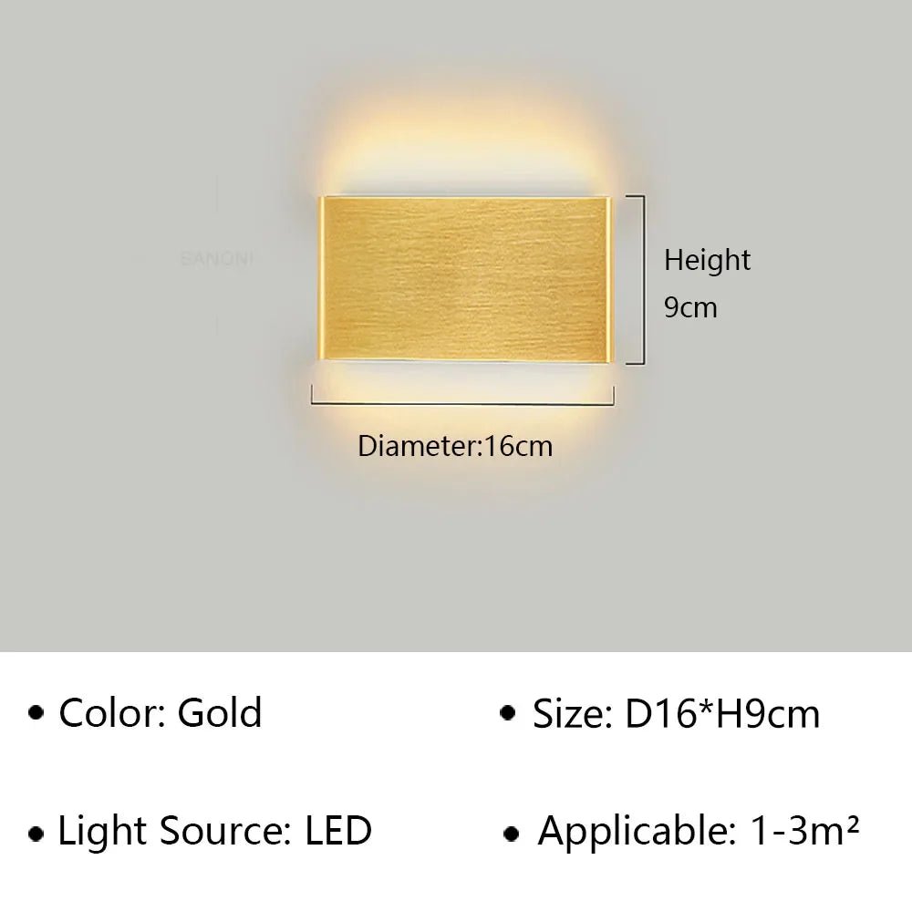 Velloraco Modern LED Wall Lamp | Stylish Design | Warm White Light for Bedroom, Hallway &amp; Bathroom - Velloraco