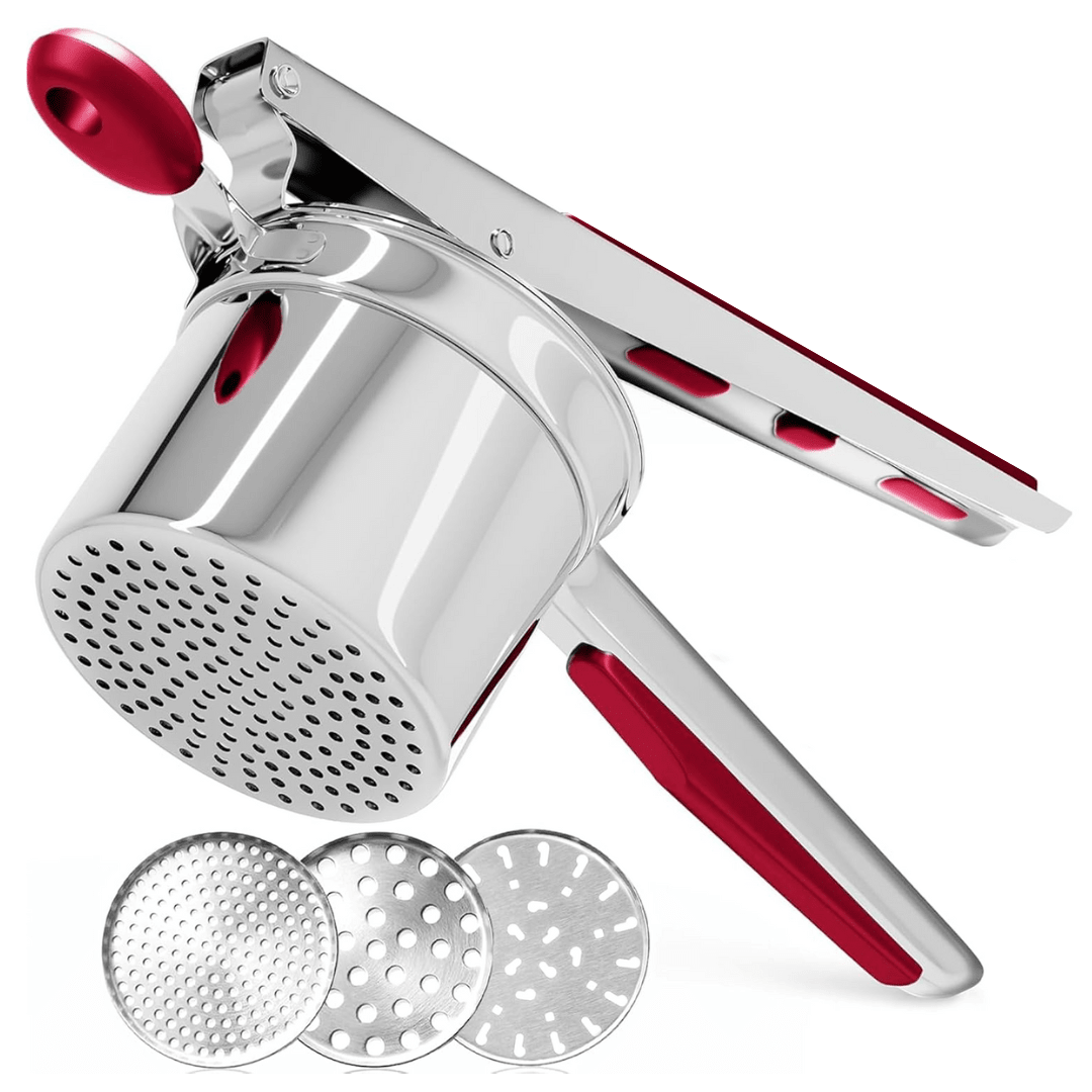Velloraco Pro Stainless Steel Potato Masher 15oz | Extra Large Capacity | For Mashed Potatoes, Vegetables &amp; Fruits | Lump - Free &amp; Durable - Velloraco