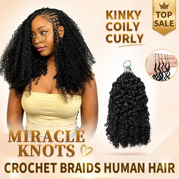 Crochet Curly Hair – 100% Human Hair Pre-Looped, Kinky Coily